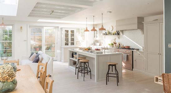 Living room and kitchen