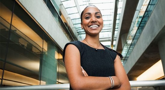 Woman smiling