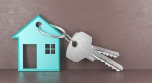 Key with house keychain