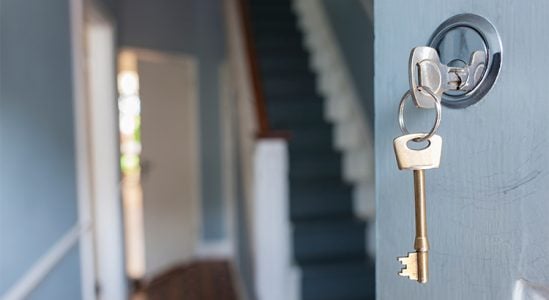House opened using a key