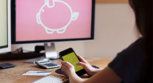 Woman using phone