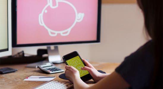Woman using phone