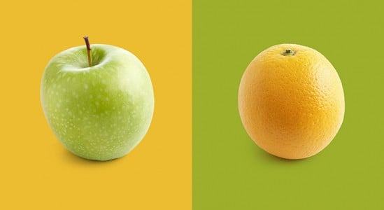 Apple and orange