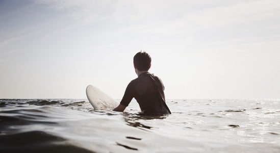 Man surfing at the beach