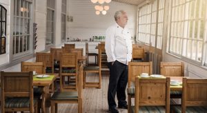 Senior man in a restaurant