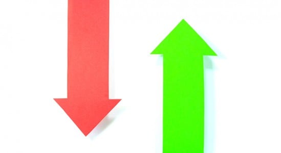 Arrow that points up and down