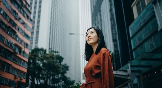 Woman looking somewhere