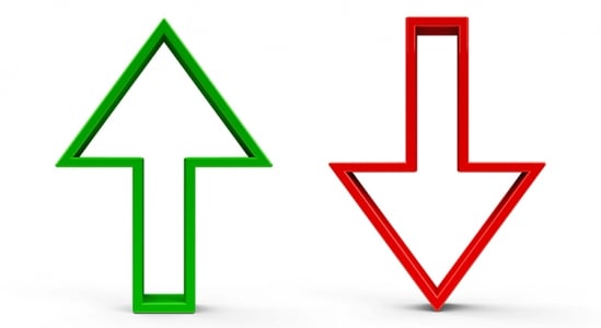 Arrows pointing up and down