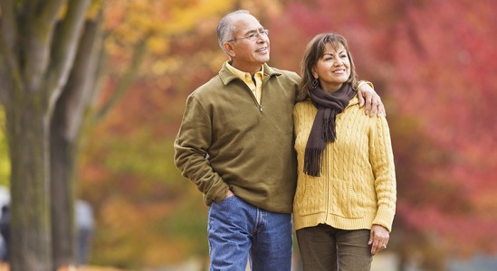 Senior couple happy together