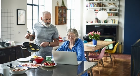 Senior couple in the kitchen