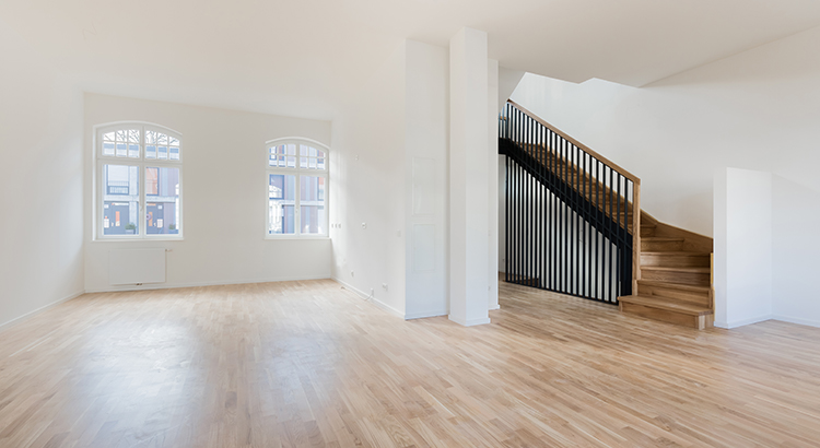 Empty living room of a modern villa