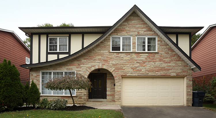 Exterior of Suburban North American house.
