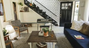 Empty living room in middle home